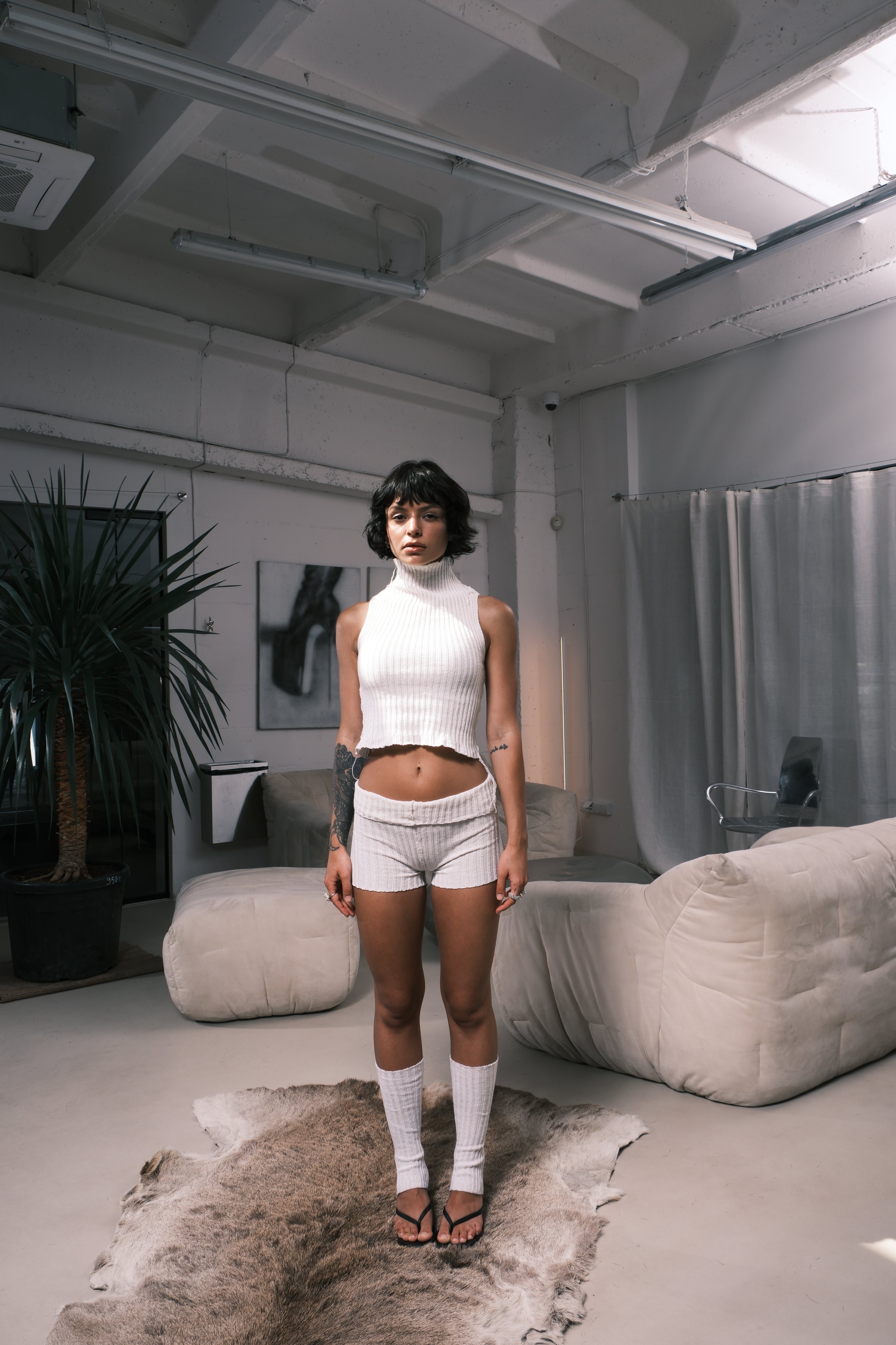 Knitted leg warmers